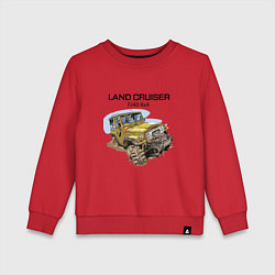 Свитшот хлопковый детский Toyota Land Cruiser FJ 40 4X4, цвет: красный