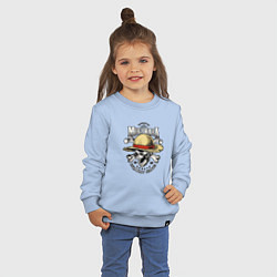 Свитшот хлопковый детский MUGIWARA ONE PIECE ВАН ПИС, цвет: мягкое небо — фото 2