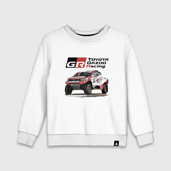 Свитшот хлопковый детский Toyota Gazoo Racing Team, Finland Motorsport, цвет: белый