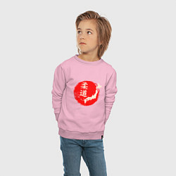 Свитшот хлопковый детский Дзюдо Япония, цвет: светло-розовый — фото 2