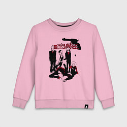Свитшот хлопковый детский My Chemical Romance эмо стайл, цвет: светло-розовый