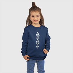 Свитшот хлопковый детский ЗНАКИ ВЕДЬМАКА THE WITCHER SYMBOL, цвет: тёмно-синий — фото 2