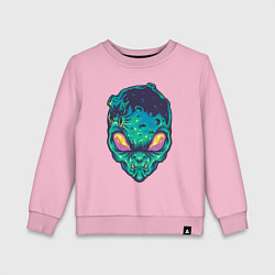 Свитшот хлопковый детский Monster alien2, цвет: светло-розовый