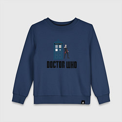 Свитшот хлопковый детский Доктор кто 12, цвет: тёмно-синий