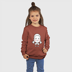 Свитшот хлопковый детский Killer - Doll, цвет: кирпичный — фото 2