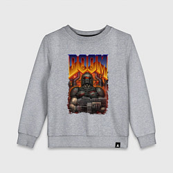 Свитшот хлопковый детский DOOM 64, цвет: меланж
