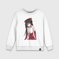 Свитшот хлопковый детский Анимэ тян 1, цвет: белый