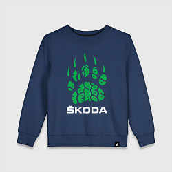 Свитшот хлопковый детский SKODA ШКОДА ХИЩНИК, цвет: тёмно-синий