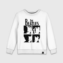 Свитшот хлопковый детский The Beatles - legendary group!, цвет: белый