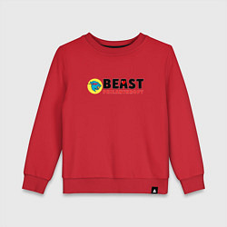 Свитшот хлопковый детский Mr Beast Philanthropy, цвет: красный