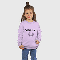 Свитшот хлопковый детский Watch Dogs, цвет: лаванда — фото 2
