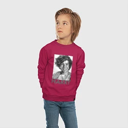 Свитшот хлопковый детский Harry Styles, цвет: маджента — фото 2