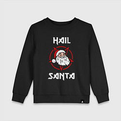 Свитшот хлопковый детский HAIL SANTA CLAUS ГРЕШНЫЙ САНТА, цвет: черный