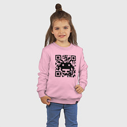 Свитшот хлопковый детский QR-Monster, цвет: светло-розовый — фото 2