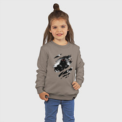 Свитшот хлопковый детский THE GUY DISTURBED РОК, цвет: утренний латте — фото 2