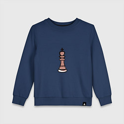 Свитшот хлопковый детский Шахматный король граффити, цвет: тёмно-синий