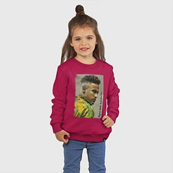 Свитшот хлопковый детский Neymar Junior - Brazil national team, цвет: маджента — фото 2