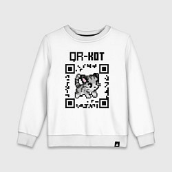 Детский свитшот QR код QR кот