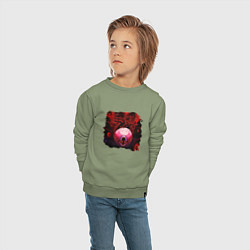 Свитшот хлопковый детский Eye of Cthulhu, цвет: авокадо — фото 2