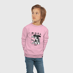 Свитшот хлопковый детский Мона Мегистус, Genshin Impact, цвет: светло-розовый — фото 2
