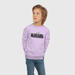 Свитшот хлопковый детский Нереальная Марианна, цвет: лаванда — фото 2