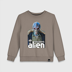 Свитшот хлопковый детский Resident alien, цвет: утренний латте