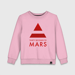 Свитшот хлопковый детский 30 Seconds to Mars - Рок, цвет: светло-розовый