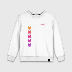 Свитшот хлопковый детский Stray: Gradient, цвет: белый