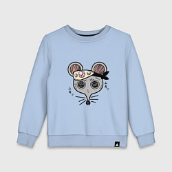 Свитшот хлопковый детский Клинок, рассекающий демонов Мыши-ниндзя Шиноби Kim, цвет: мягкое небо