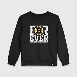 Свитшот хлопковый детский FOREVER NOT JUST WHEN WE WIN, Boston Bruins, Босто, цвет: черный