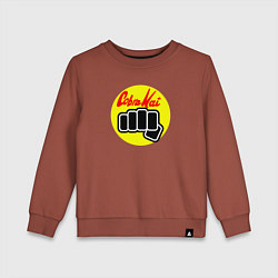 Свитшот хлопковый детский Кулак Кобра Кай Сериал Cobra Kai, цвет: кирпичный