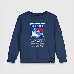 Свитшот хлопковый детский Rangers are coming, Нью Йорк Рейнджерс, New York R, цвет: тёмно-синий