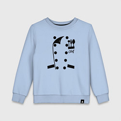 Свитшот хлопковый детский Поварской фартук, цвет: мягкое небо