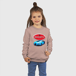 Свитшот хлопковый детский Bugatti - motorsport, цвет: пыльно-розовый — фото 2
