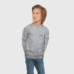 Свитшот хлопковый детский Клауд в кармане, цвет: меланж — фото 2