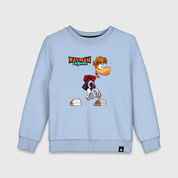 Свитшот хлопковый детский Rayman вид сбоку, цвет: мягкое небо