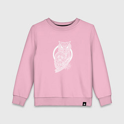 Свитшот хлопковый детский Celtic Owl, цвет: светло-розовый