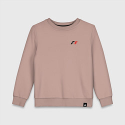 Свитшот хлопковый детский F-1 MINI LOGO, цвет: пыльно-розовый