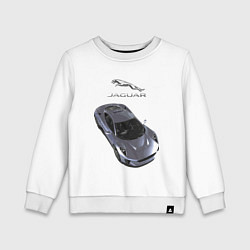 Свитшот хлопковый детский Jaguar Motorsport, цвет: белый