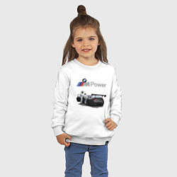 Свитшот хлопковый детский BMW Motorsport M Power Racing Team, цвет: белый — фото 2