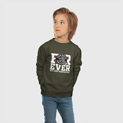 Свитшот хлопковый детский Toronto Raptors FOREVER NOT JUST WHEN WE WIN, цвет: хаки — фото 2