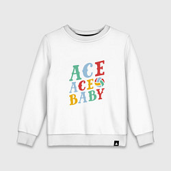 Свитшот хлопковый детский Ace Ace Baby, цвет: белый