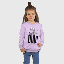 Свитшот хлопковый детский Cool Dino!, цвет: лаванда — фото 2