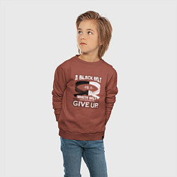 Свитшот хлопковый детский Черный пояс - это белый пояс, который отказался сд, цвет: кирпичный — фото 2