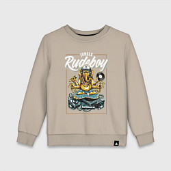 Свитшот хлопковый детский Rudeboy, цвет: миндальный