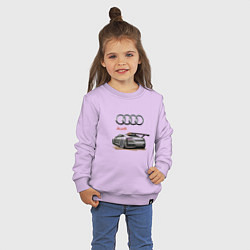 Свитшот хлопковый детский Audi Racing team, цвет: лаванда — фото 2