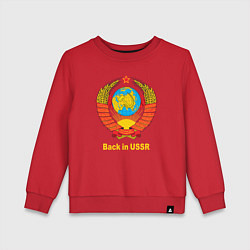 Свитшот хлопковый детский Back in USSR - Назад в СССР, цвет: красный