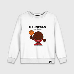 Свитшот хлопковый детский Мистер Джордан, цвет: белый