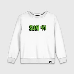 Свитшот хлопковый детский SUM41 LOGO, цвет: белый