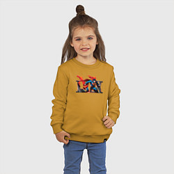 Свитшот хлопковый детский IXXX, цвет: горчичный — фото 2
